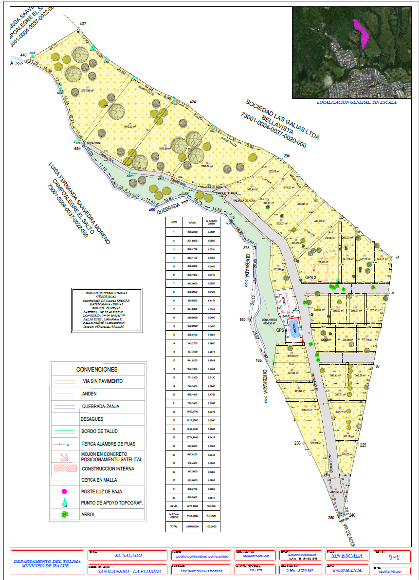 VENTA Lotes en Condominio Sanjuanero - Ibagué / Tolima / Colombia +57 3134283255 COL / +1 8623914933 (USA)